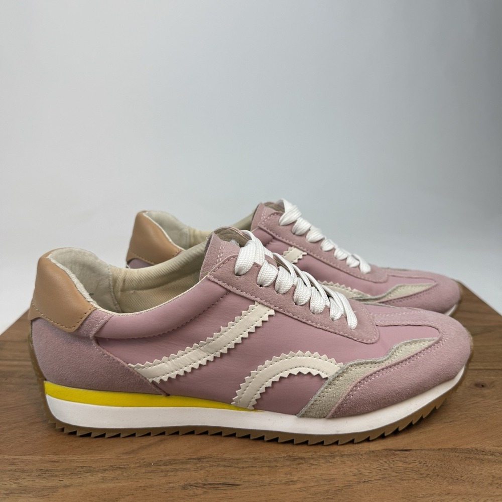 New Womens Dolce Vita Emely Pink Lace Up Sneakers Shoes Size 8.5